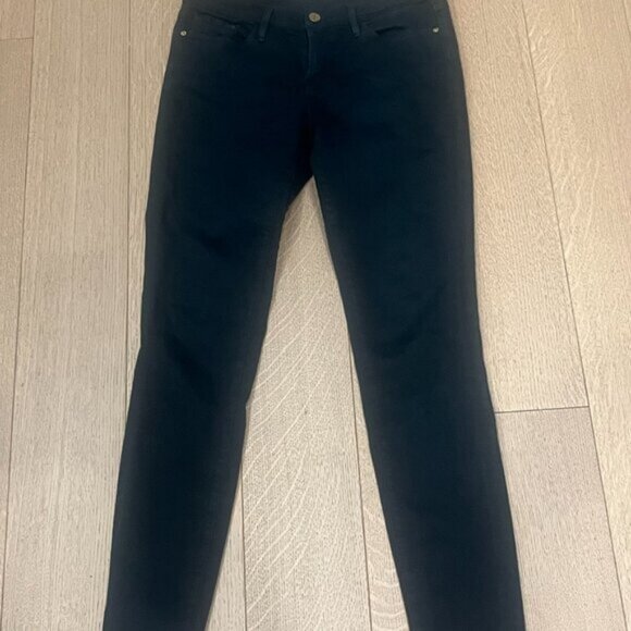 FRAME Le Skinny de Jeanne Mid Rise Zip Fly Stretch Dark Green Wash Size 29 - Picture 7 of 10